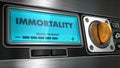 Immortality in Display on Vending Machine. Royalty Free Stock Photo