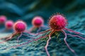 immune cells attack cancer cells, T-cells attacking cancer