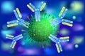 Immune responses to viruses Royalty Free Stock Photo
