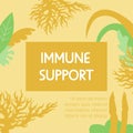 Immune support, dieting and nourishment banner