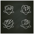 Immune system chalk icons set Royalty Free Stock Photo