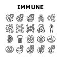 Immune System Disease And Treat Icons Set Vector Royalty Free Stock Photo