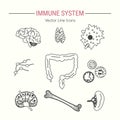 Immune system icon set