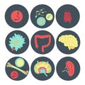 Immune system icon set