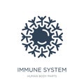 immune system icon in trendy design style. immune system icon isolated on white background. immune system vector icon simple and Royalty Free Stock Photo