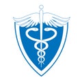 Immune system, medical shield icon in trendy flat style design Royalty Free Stock Photo