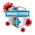 Immune system shield Protecting From Virus Royalty Free Stock Photo