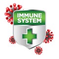 Immune system shield Protecting From Virus Royalty Free Stock Photo
