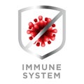 Immune system shield Protecting From Virus Royalty Free Stock Photo