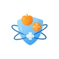 Immune system vitamins flat icon