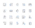 Immunities line icons collection. Protection, Resistance, Shield, Inoculation, Antitoxin, Defense, Barriers vector and