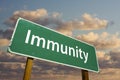 Immunity Green Road Sign Royalty Free Stock Photo