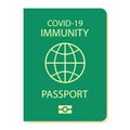 Immunity passport vector icon