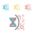 Immunity system line icon. Human immune system vector design. Virus and bacteria illustration Royalty Free Stock Photo