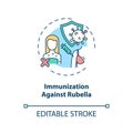 Immunization against rubella concept icon
