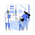 Immunization education abstract concept vector illustration. Royalty Free Stock Photo