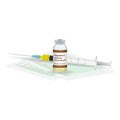 Immunization, Hepatitis Vaccine Medical Test, Vial And Syringe Ready For Injection A Shot Of Vaccine Isolated On A White Royalty Free Stock Photo