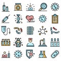 Immunization icons vector flat