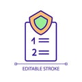 Immunization schedule RGB color icon