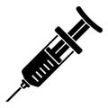 Immunization syringe icon, simple style Royalty Free Stock Photo