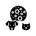 immunizations domestic pets glyph icon vector illustration