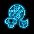 immunizations domestic pets neon glow icon illustration