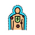immunodeficiencies human color icon vector illustration Royalty Free Stock Photo