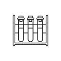 Immunological blood test black line icon. Medical and scientific concept. Laboratory diagnostics. Pictogram for web, mobile app,