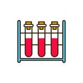 Immunological blood test color line icon. Medical and scientific concept. Laboratory diagnostics. Pictogram for web, mobile app,