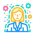 immunologist doctor color icon vector illustration