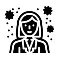 immunologist doctor glyph icon vector illustration