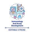 Immunology and assay development concept icon