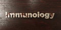 Immunology - grungy wooden headline on Maple - 3D rendered royalty free stock image