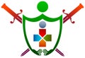 Immunology logo Royalty Free Stock Photo