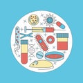 Immunology research icons