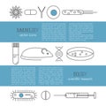 Immunology research icons Royalty Free Stock Photo