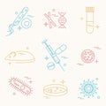 Immunology research icons