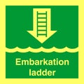 IMO SOLAS IMPA Safety Sign Image - Embarkation Ladder