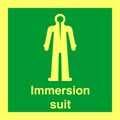 IMO SOLAS IMPA Safety Sign Image - Immersion suit