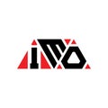 IMO triangle letter logo design with triangle shape. IMO triangle logo design monogram. IMO triangle vector logo template with red Royalty Free Stock Photo