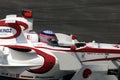 Imola, IT, April 2006 - Takuma Sato run with Super Aguri Honda F1 during GP of San Marino Royalty Free Stock Photo