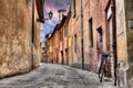 Imola, Bologna, Italy: narrow street in the old town Royalty Free Stock Photo