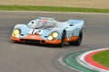 Imola Classic 26 October 2018: Porsche 917 1970 Gulf Livery ex Attwood/Elford driven by Claudio Roddaro during practice session on