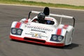 Imola Italy - 8 June 2012: Porsche 936 1977 driven by U. SCHUMACHER during practice session on Imola Circuit at the event Imola