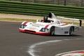 Imola Italy - 8 June 2012: Porsche 936 1977 driven by U. SCHUMACHER during practice session on Imola Circuit at the event Imola