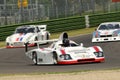 Imola Italy - 8 June 2012: Porsche 936 1977 driven by U. SCHUMACHER during practice session on Imola Circuit at the event Imola