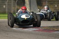 Imola Italy - 20 October 2012: unknown drive the Cooper T45 during practice session on Imola Circuit at the event Luigi Musso Royalty Free Stock Photo