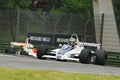 Imola, 6 June 2012: Unknown run on Classic F1 Car 1981 Brabham BT49c ex Nelson Piquet - Riccardo Patrese during practice of Imola Royalty Free Stock Photo