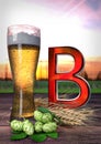 The impact of beer on health - 3D render