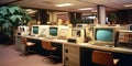 The Impact of Desktop PCs on Office Culture How Cubicles Were Shaped. Concept Technology, Work Environment, Office Culture,